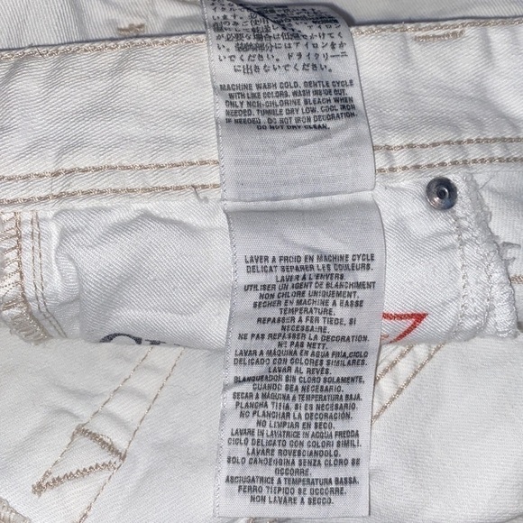 Guess Jeans White Short Slits Size 27 - Picture 10 of 12